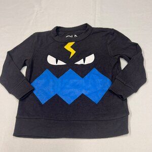 Chaser Kids Graphic Sweatshirt Lightning & Eyes‎ Long Sleeve Size 4 monster